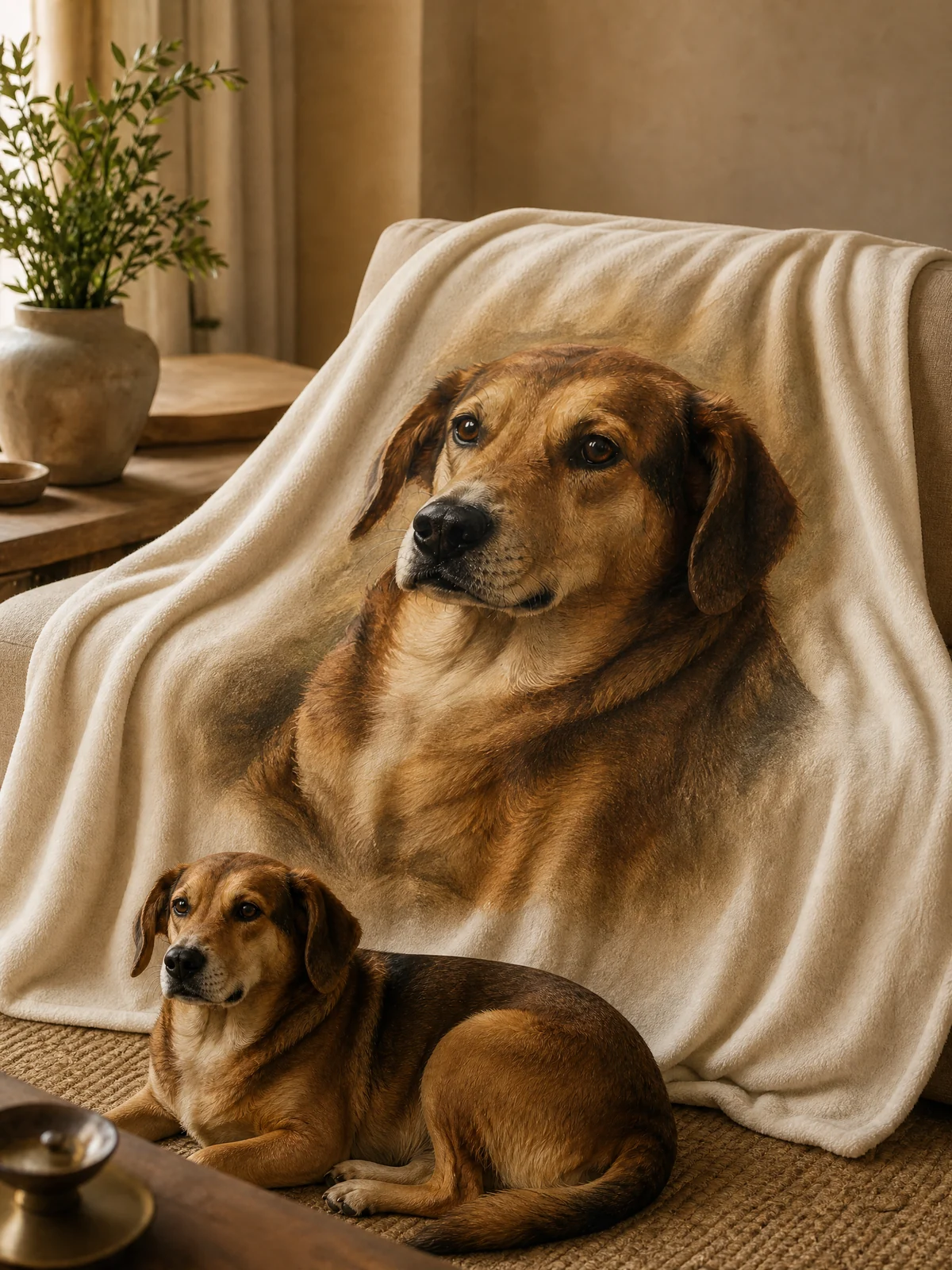 Custom Pet Portrait Blanket - image 1