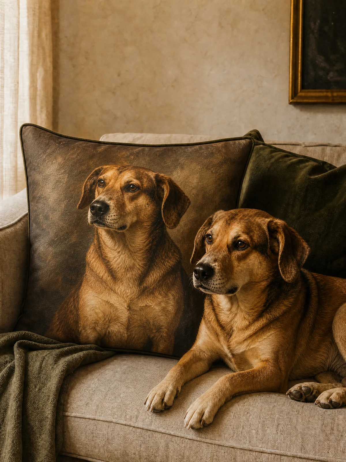 Custom Pet Portrait Pillow - image 1